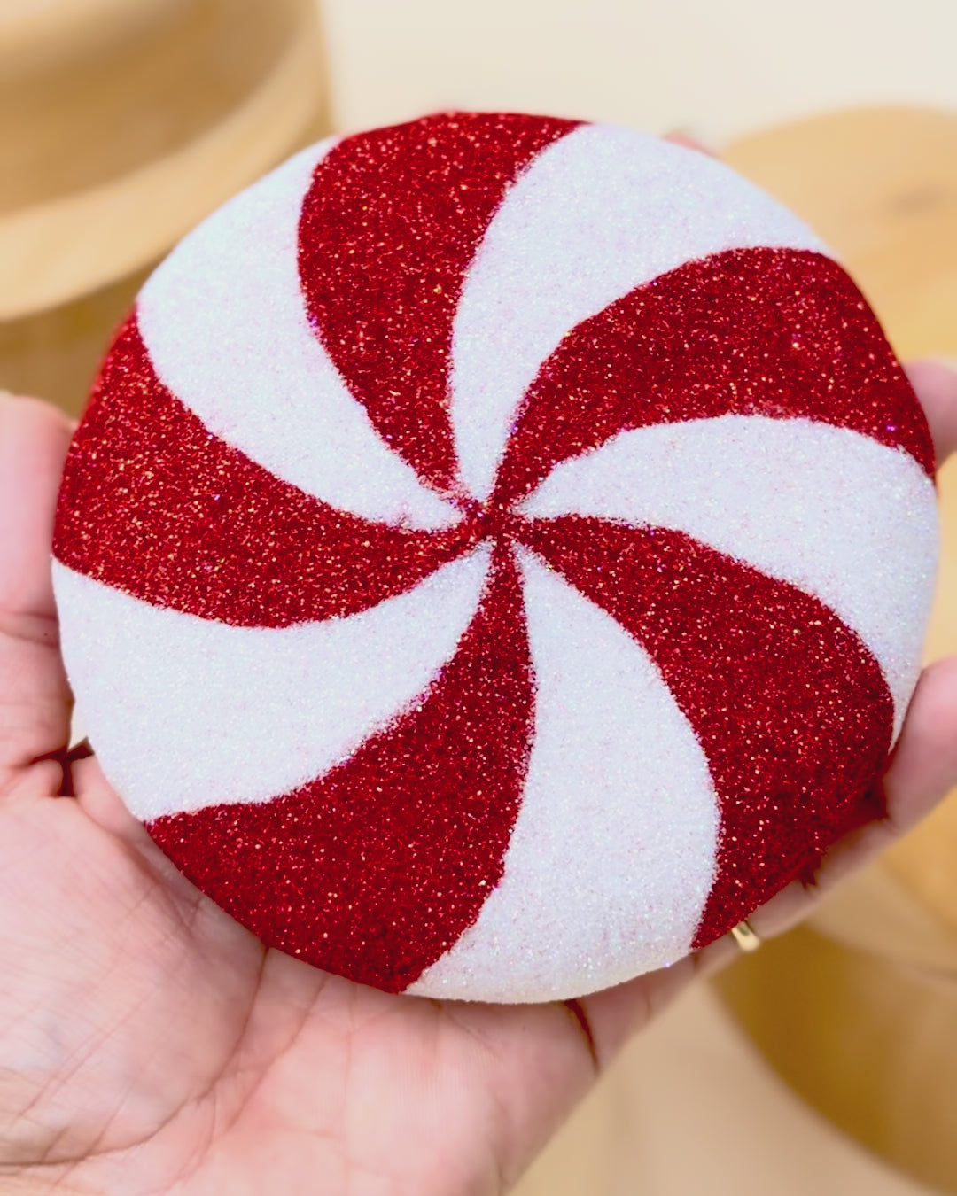 Peppermint Sparkle Pillbox Fascinator | Red & White Christmas Millinery